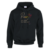 Load image into Gallery viewer, Pawz and Enjoy the Little Stuff Cat Hoodie | Black
