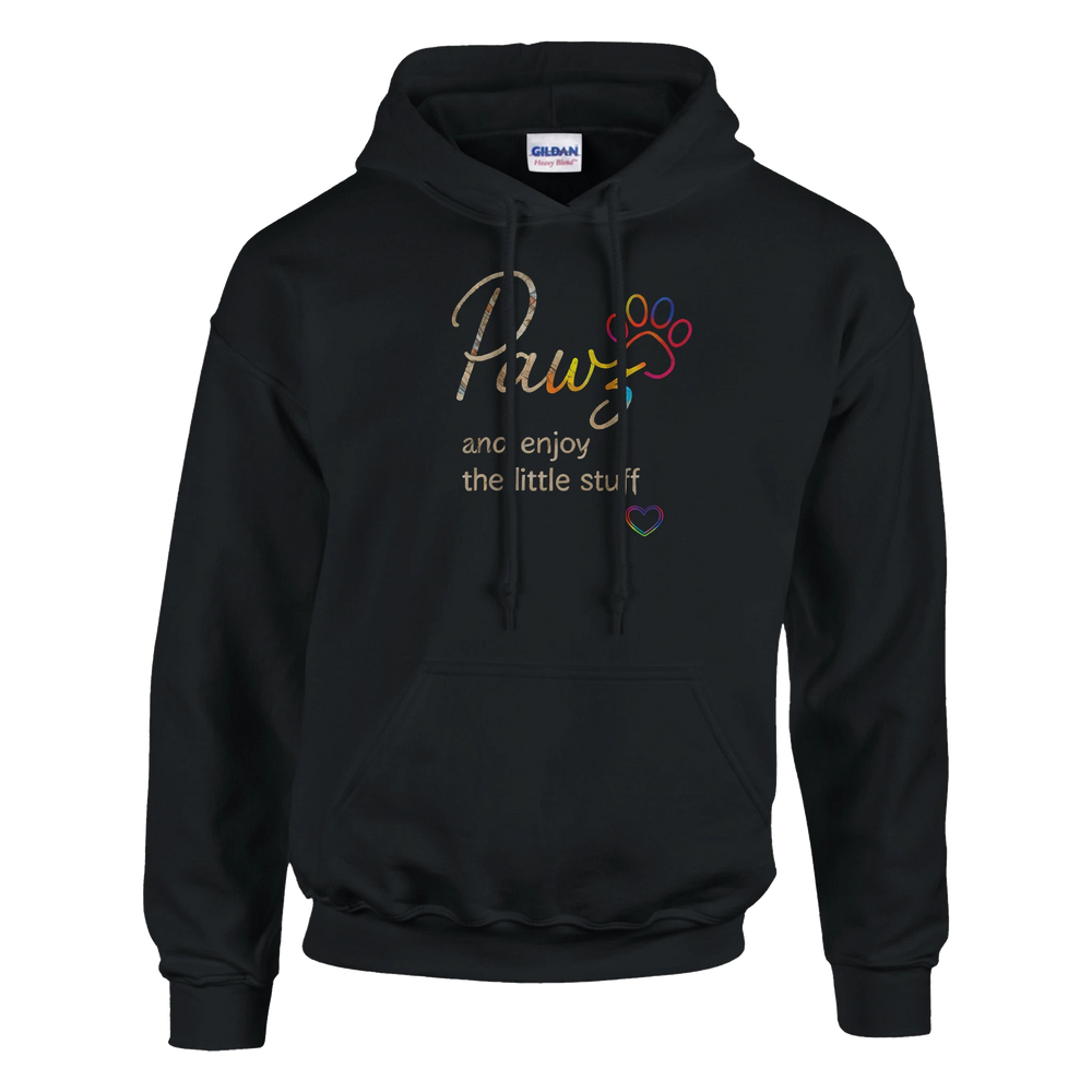 Pawz and Enjoy the Little Stuff Cat Hoodie | Black