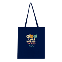 Load image into Gallery viewer, Navy | I Was Normal 3 Cats Ago Classic Tote Bag