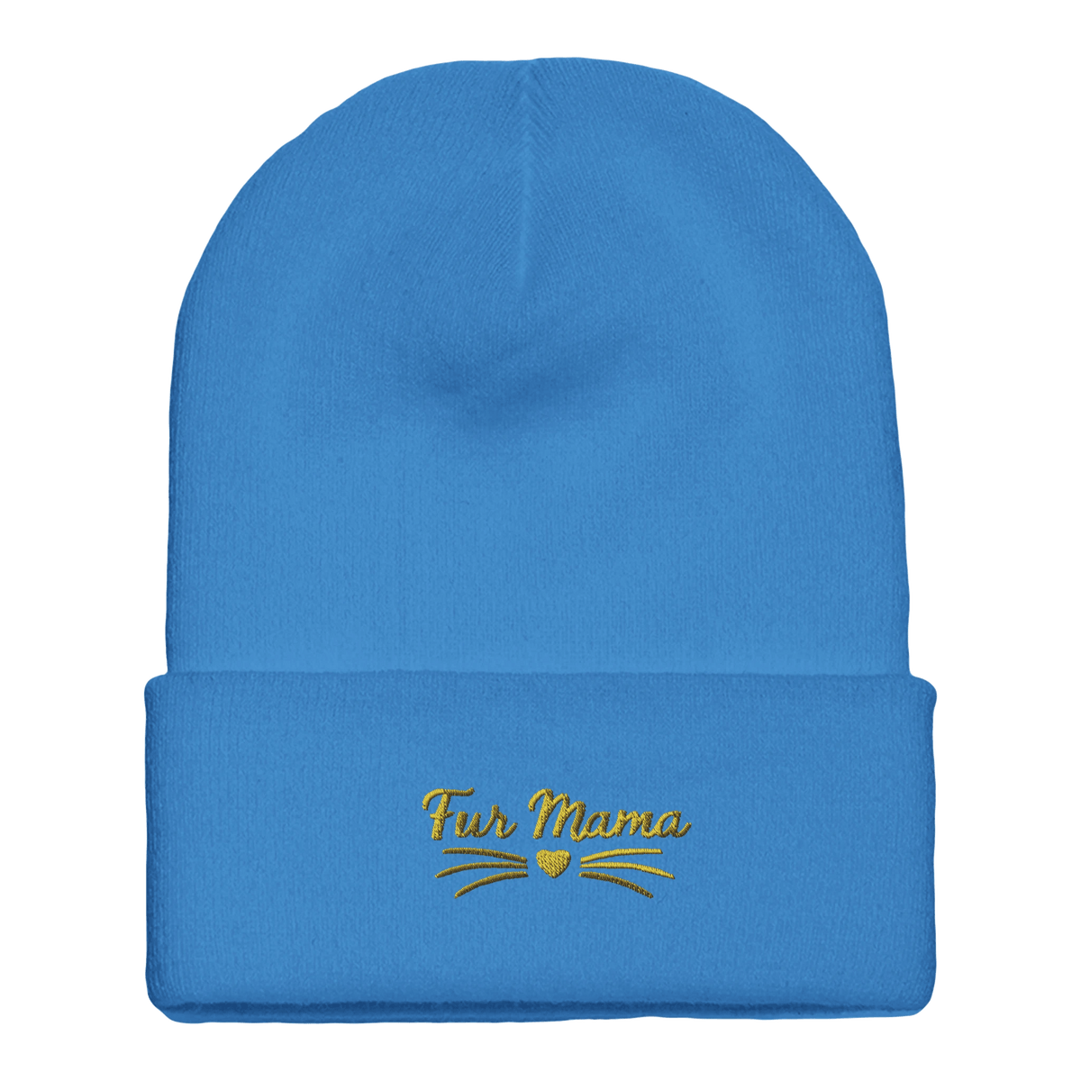 Fur Mama Beanie Navy – Cozy Knit Winter Hat for Cat Lovers