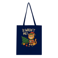 Load image into Gallery viewer, It Wasn’t Me Cat Tote Bag | Navy
