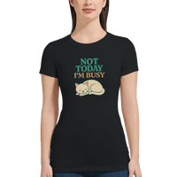 Load image into Gallery viewer, Black | Not Today I'm Busy Cat-Themed Premium T-Shirt