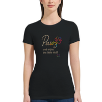 Load image into Gallery viewer, Pawz and Enjoy the Little Stuff T-shirt | Black