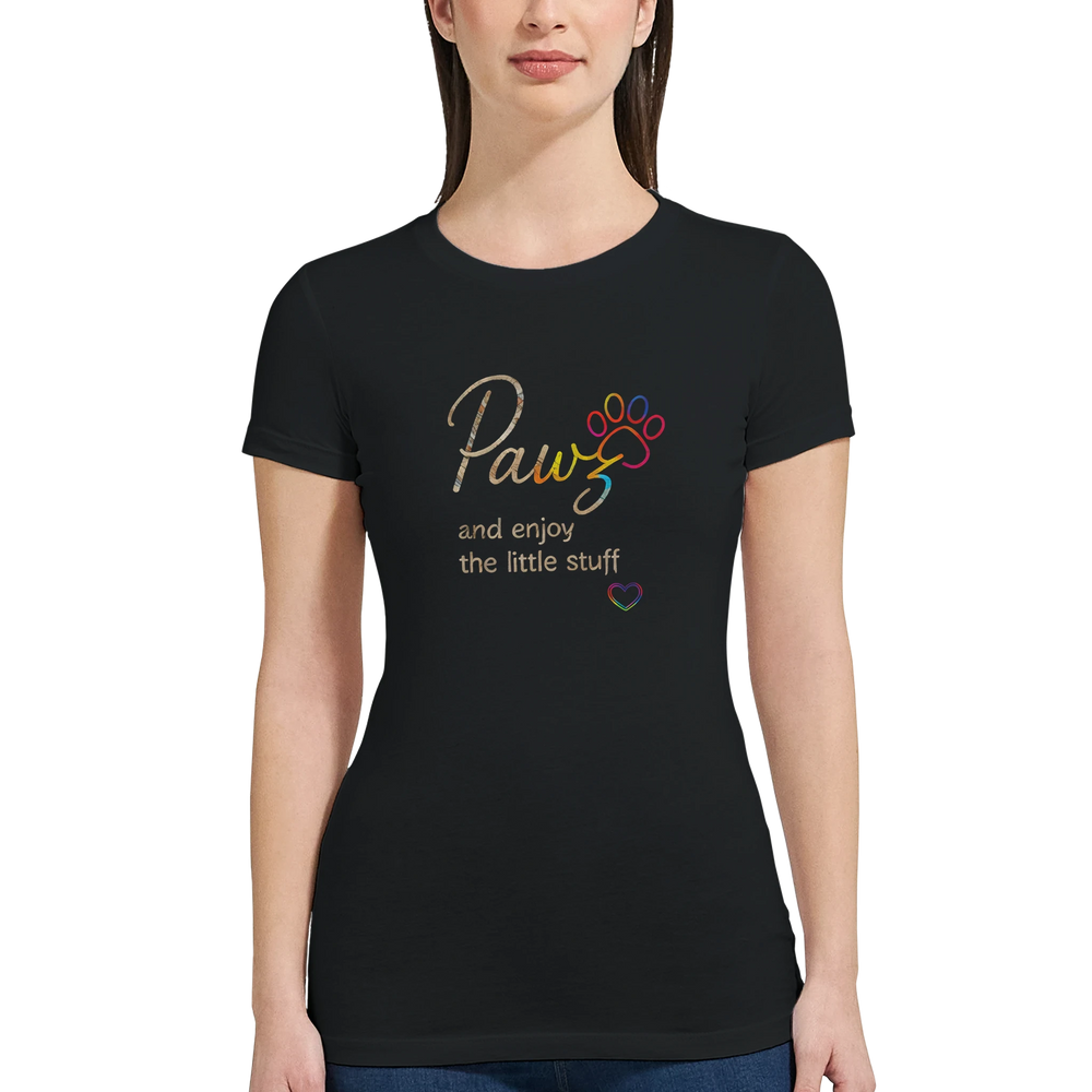 Pawz and Enjoy the Little Stuff T-shirt | Black