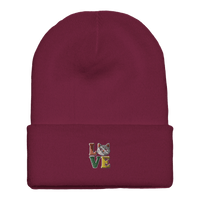 Load image into Gallery viewer, Maroon | Cat Love Cuffed Beanie